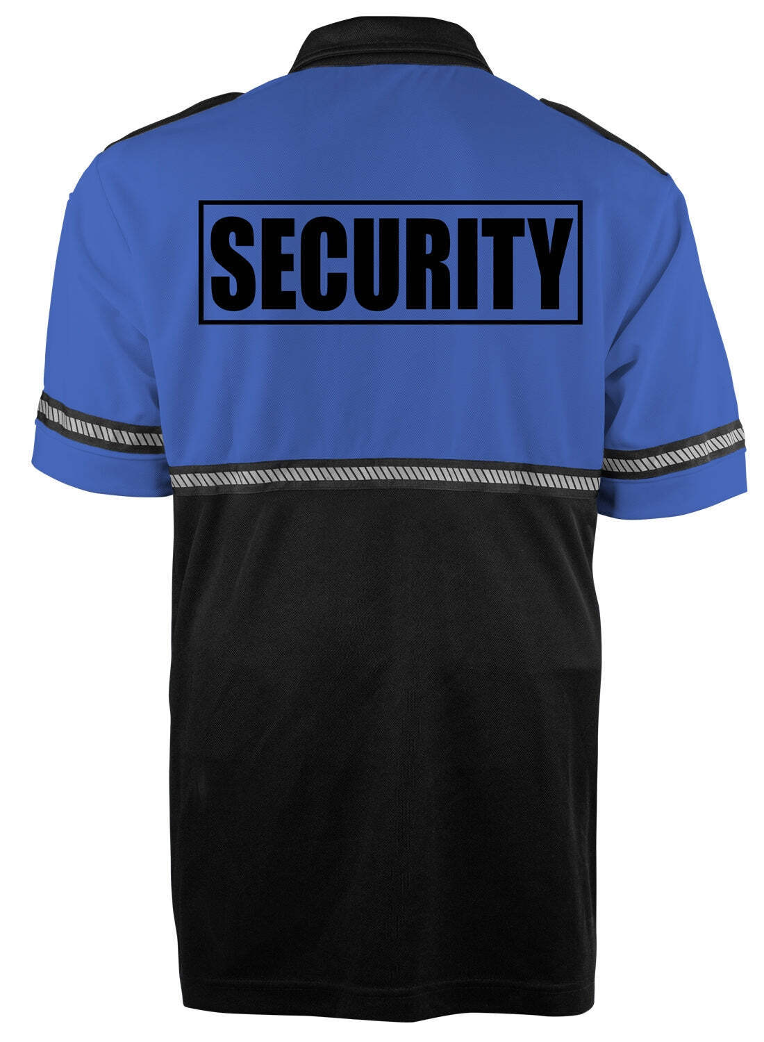 First Class Two Tone Security Bike Patrol Shirt with Zipper Pocket and Hash Stri
