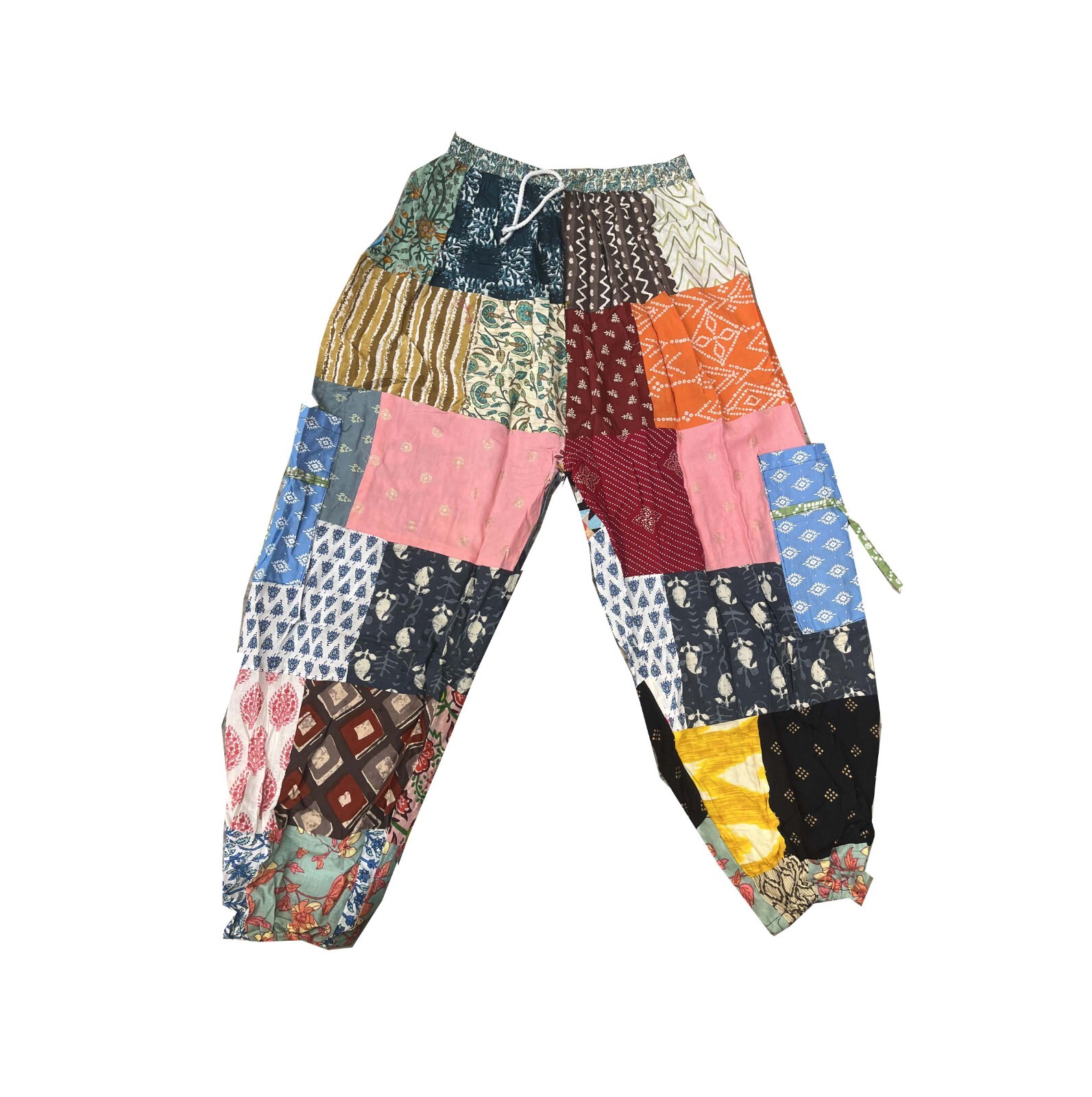 Funky Hippie Handmade Unisex Pants, Patchwork Multi Color Beautiful Harem Pant