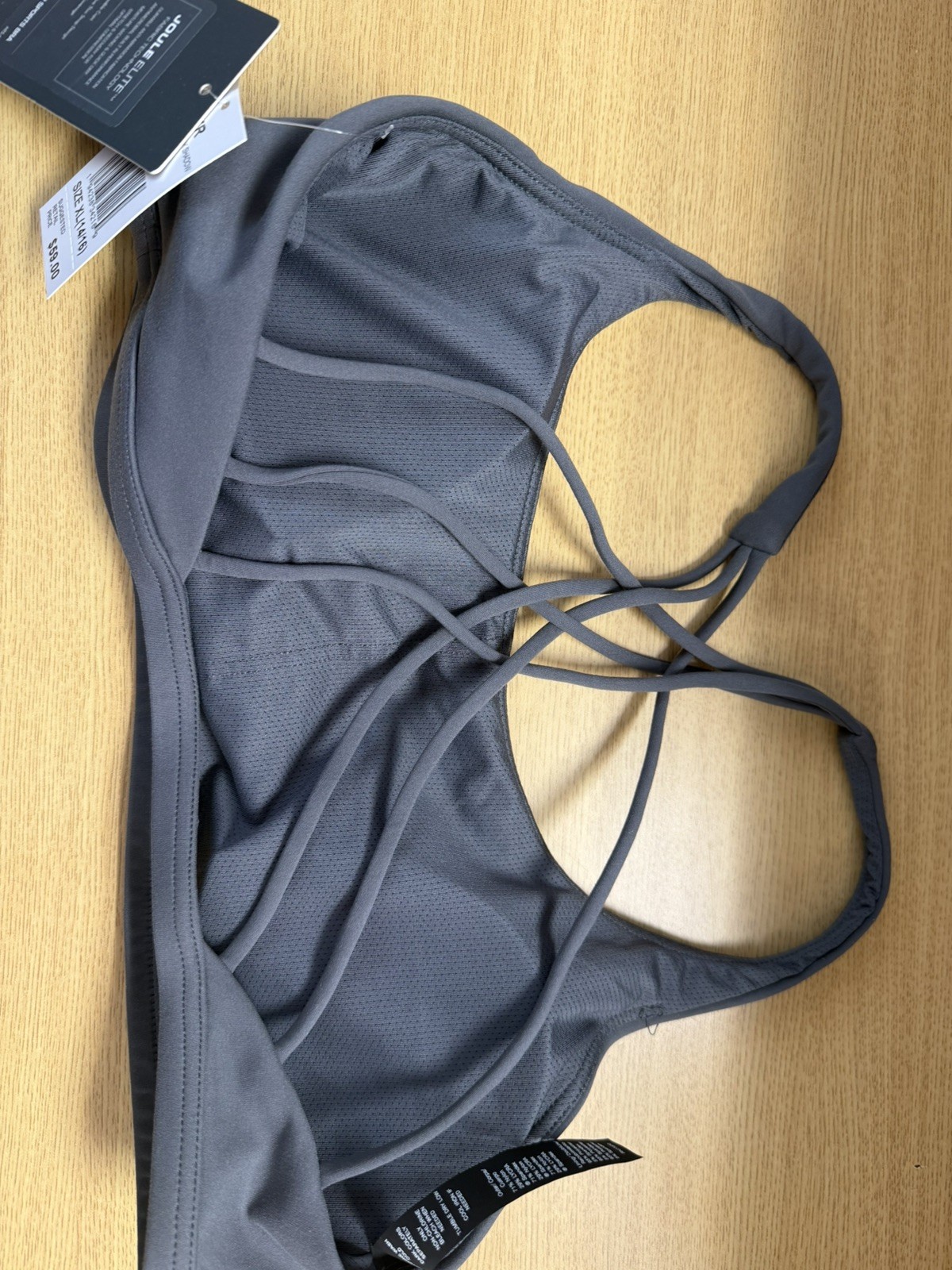 NWT TYR Joule Elite Multi Strap Gray knit Sports Bra Women’s XL 14-16