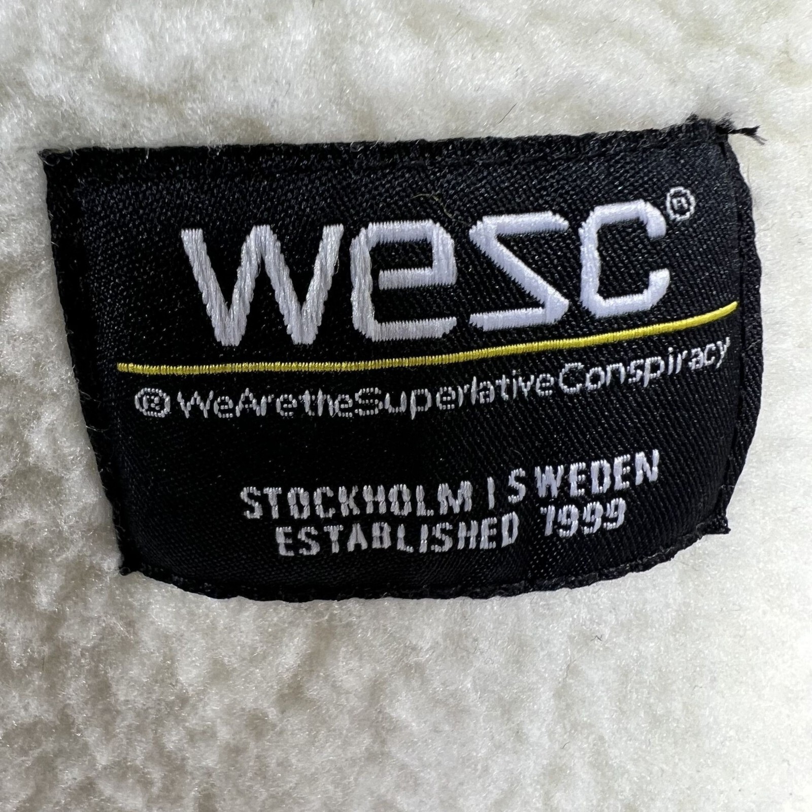WESC NWT Sweden Sherpa Cargo Shacket Unisex XL / XXL Colorblock Overshirt Jacket