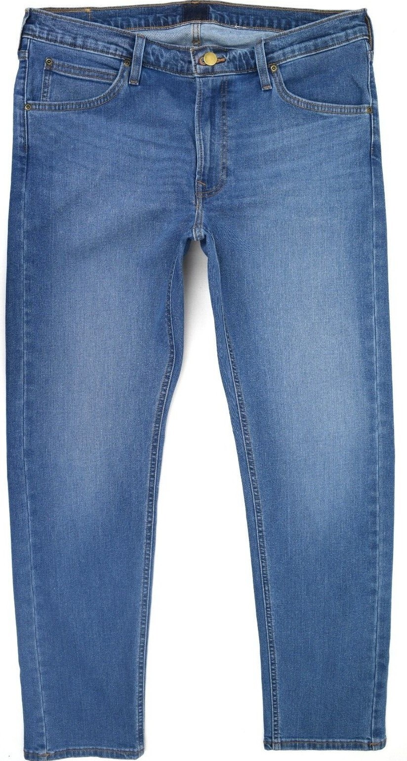 Lee jeans mens Daren regular waist slim leg stretch ‘Mid Worn Blue’ SECONDS L40