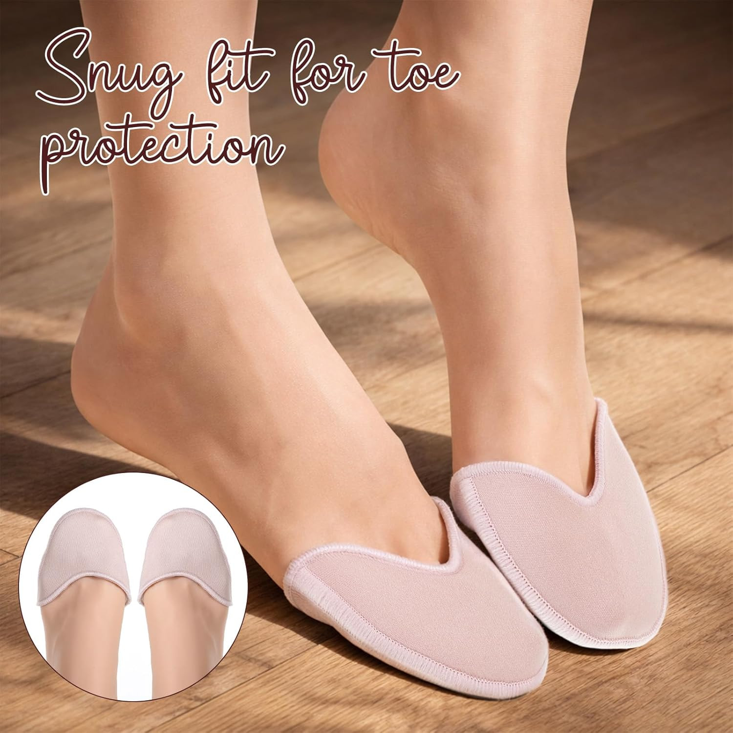 2Pairs Pointe Shoe Toe Pads, Toe Pad for Pointe Shoes, Ballet Toes Pad High Heel