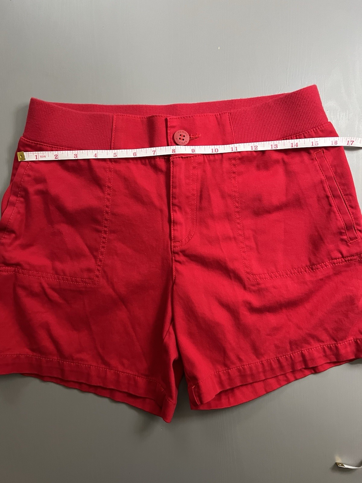 Tommy Hilfiger Women’s Shorts, Red And Light Pink, Size M