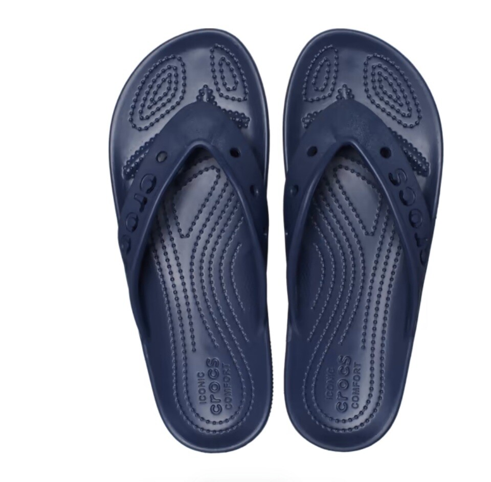 Crocs Men and Women’s Baya II Flip White Black Navy 208192