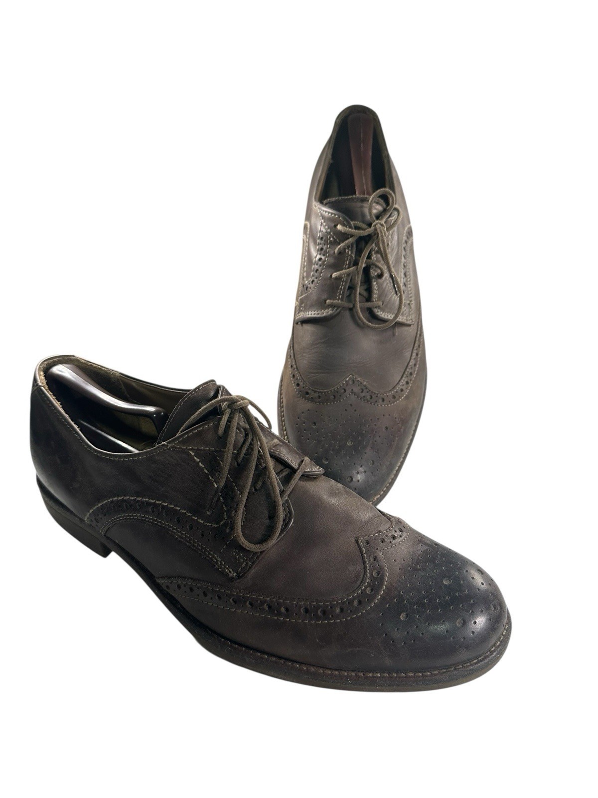 Bostonian Size 11.5 M Mens Brown Leather Brouge Dress Wingtip Shoes