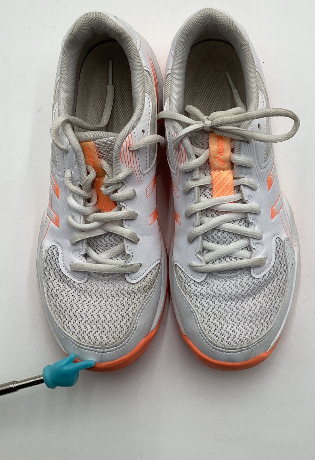 ASICS Women’s Gel-Rocket 12 Volleyball Shoes-White/Vivid Coral-Size: 8.5