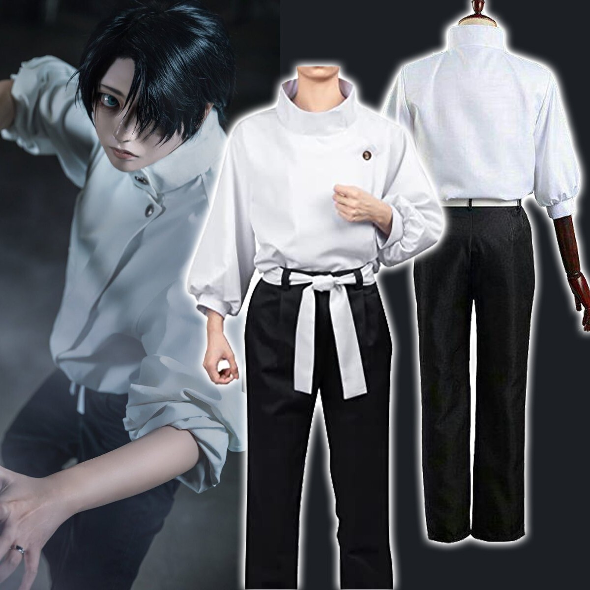 Jujutsu Kaisen Yuta Okkotsu Cosplay Costume White Shirt Suit Cos Anime Small