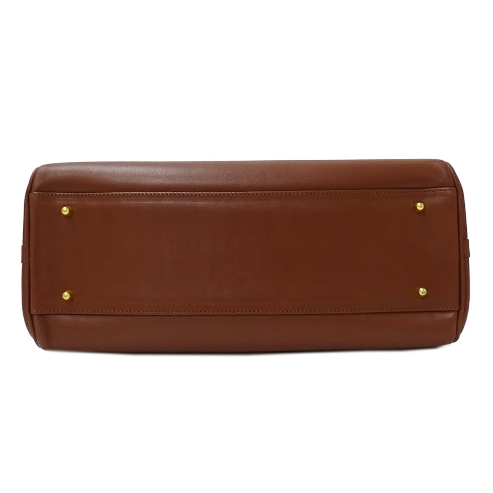 Valentino Garavani Leather Brown Simple Elegant Handbag Women’s #BBB490