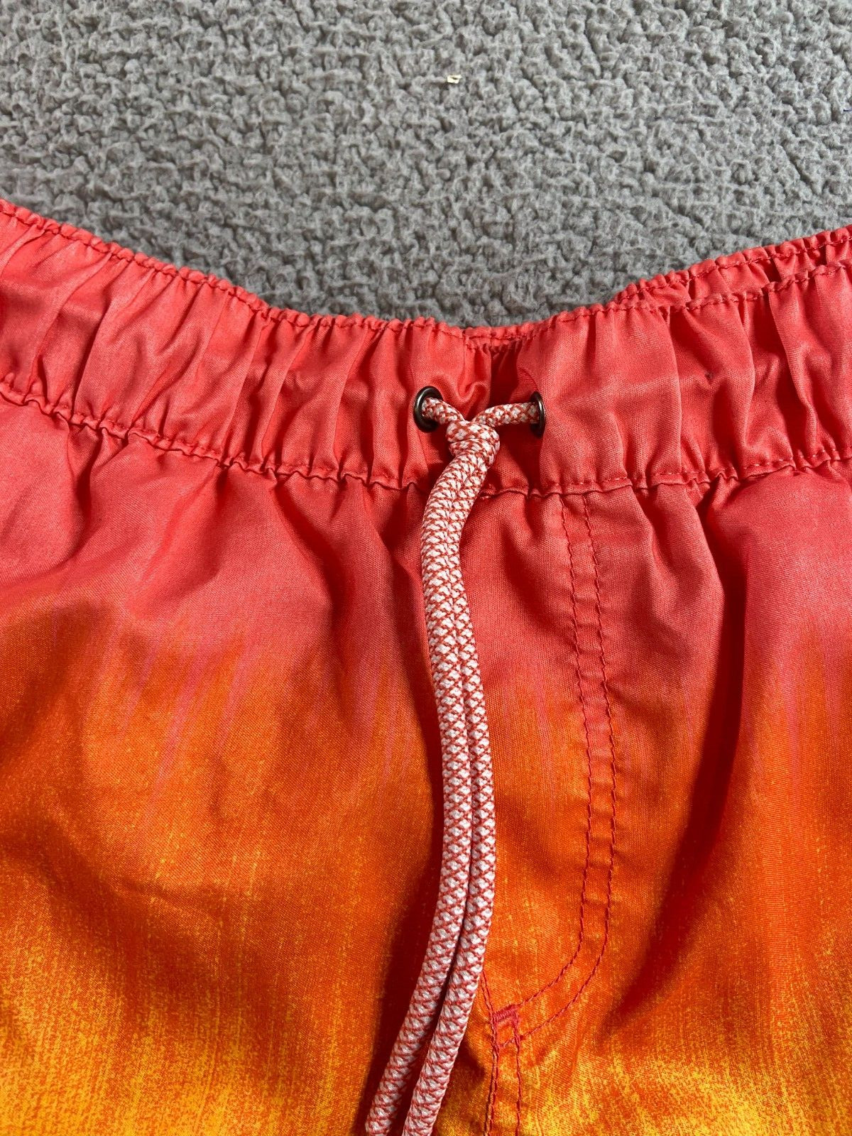 U.S. Apparel Men’s Multicolor Ombre Drawstring Lined Swim Trunks Size S