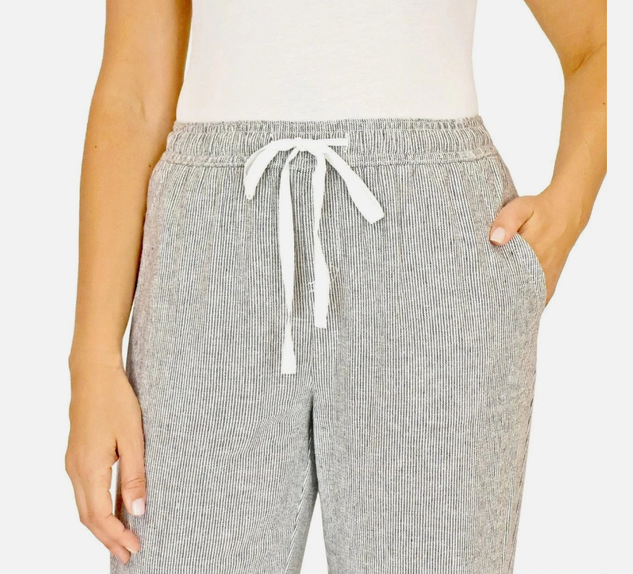 Briggs Women’s Pull-On Linen Blend Pant, Multi, XL