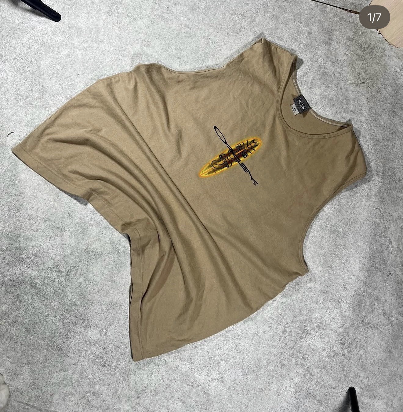 Vintage Oakley Software Beige Shirt Tank Top Y2K Made in USA Mens Size XL