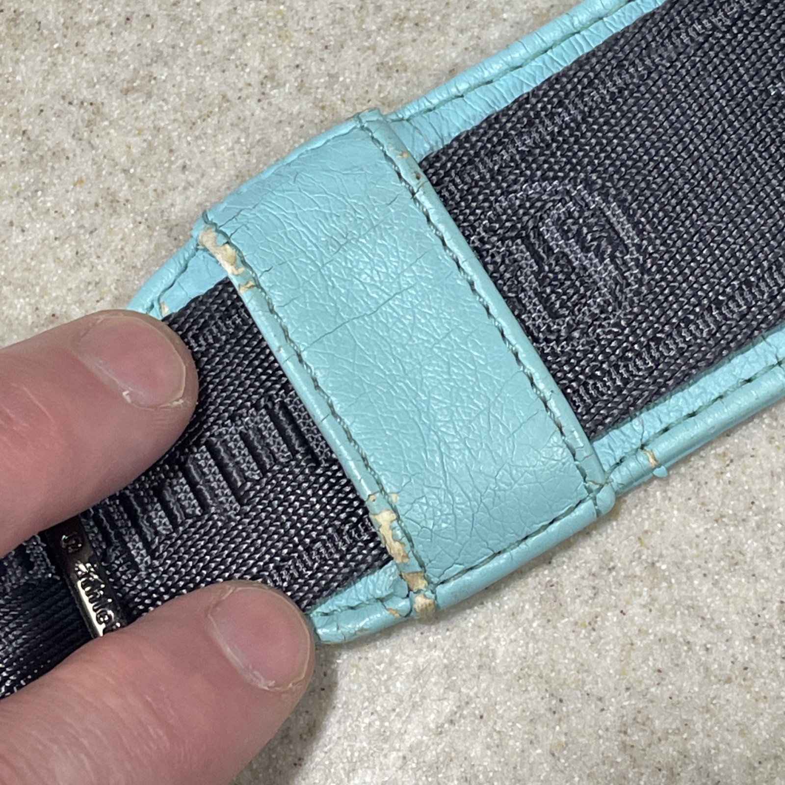 Lululemon Replacement Crossbody Strap Adjustable Detachable 1.5″ Gray/Turquoise