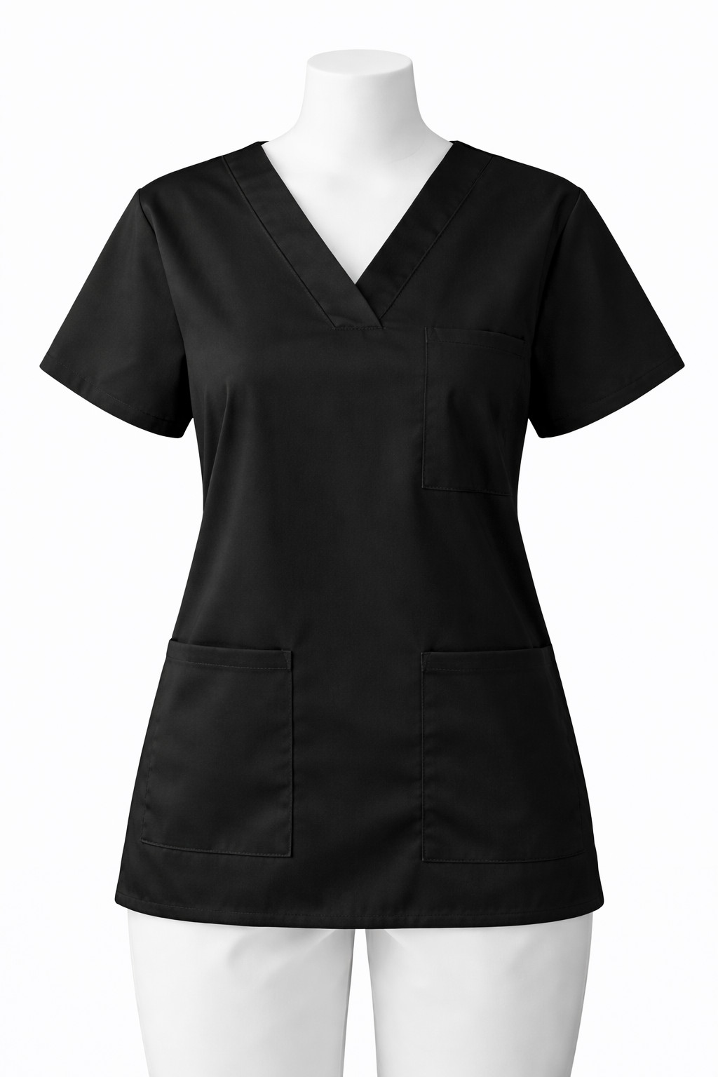 Medical Scrub Top Womens V-Neck Gabardine Nurse Uniform Workwear Durable