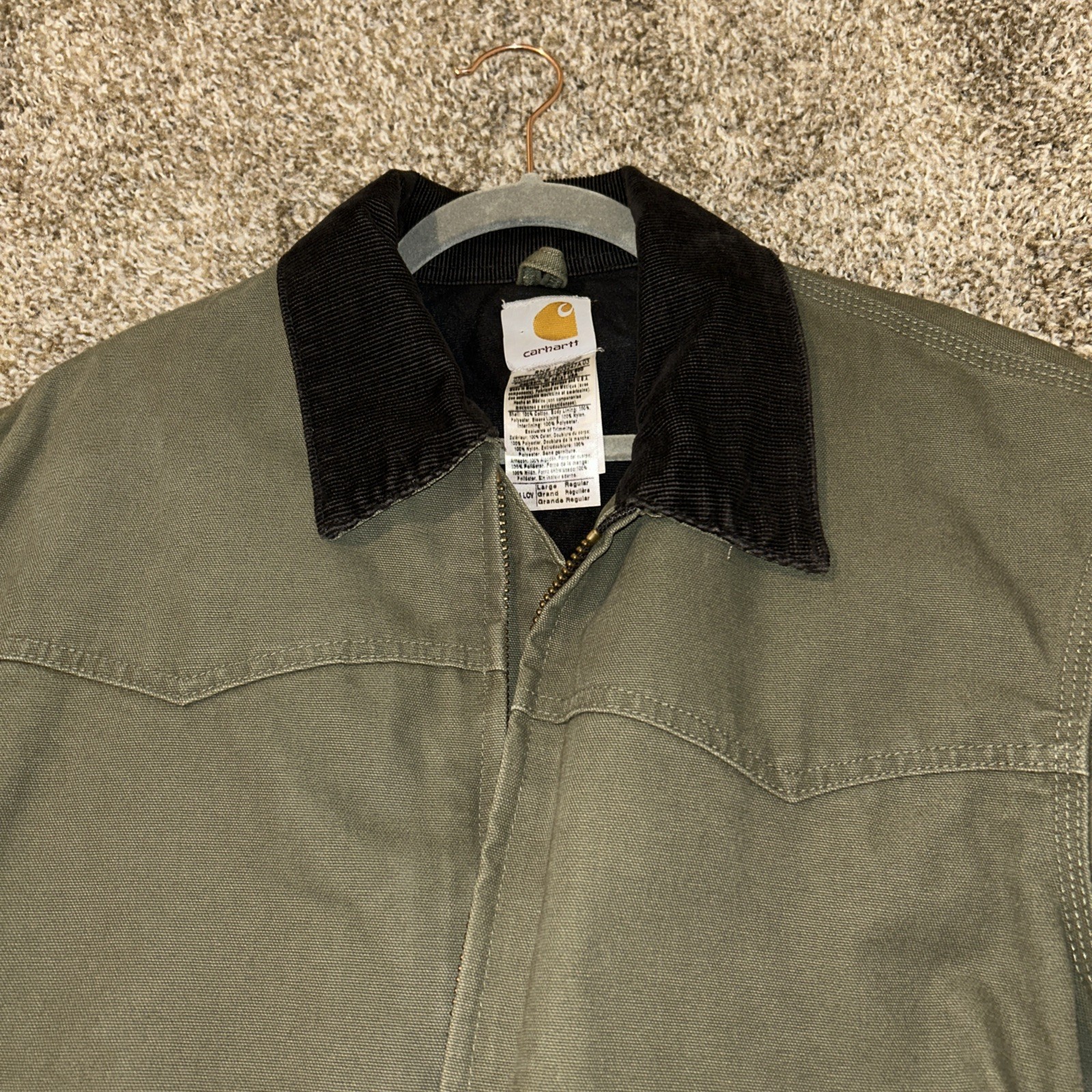 Carhartt Men’s Santa Fe Jacket Size Large J14 LOV EXCELLENT CONDITION