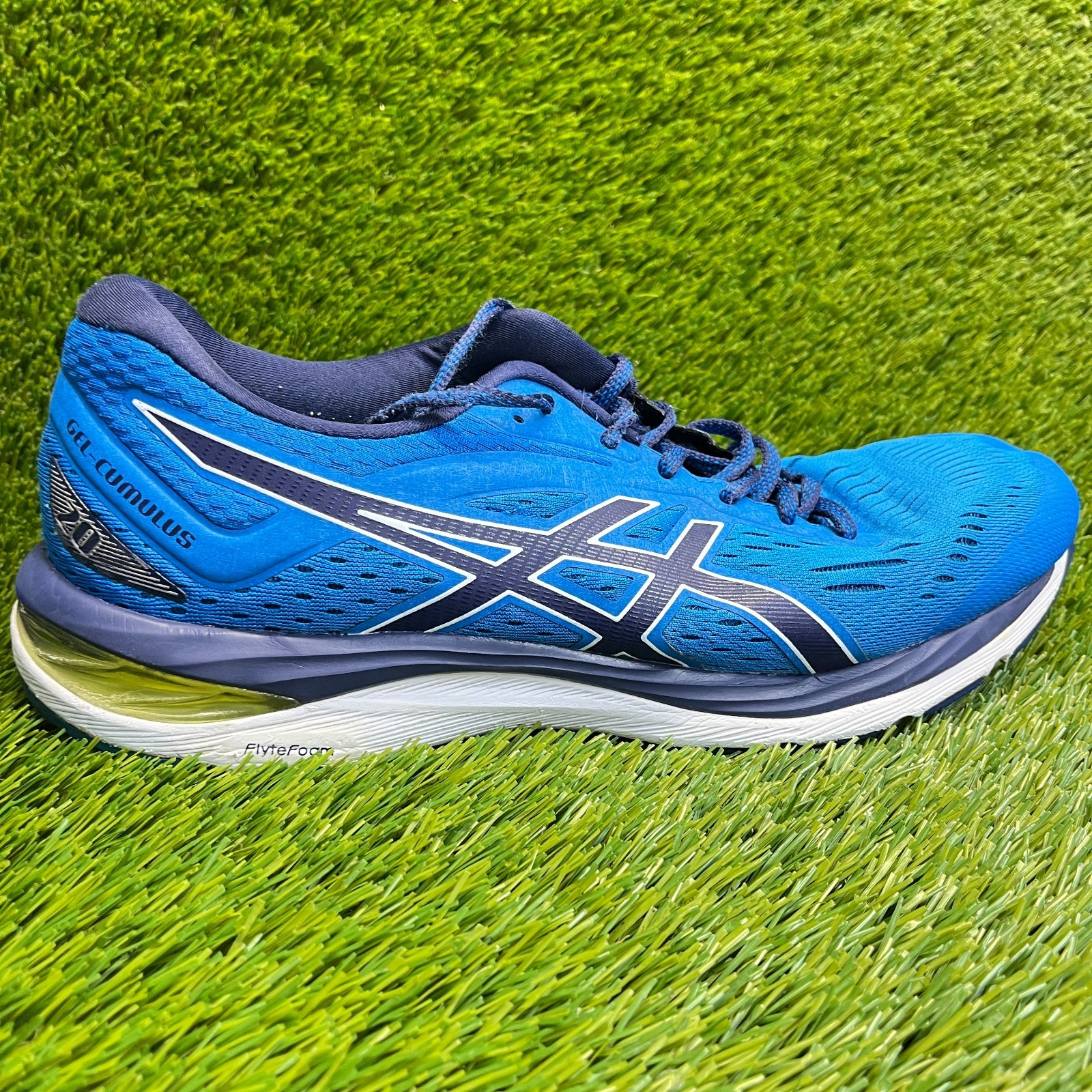 Asics Gel-Cumulus 20 Mens Size 12 Blue White Athletic Running Shoes Sneakers