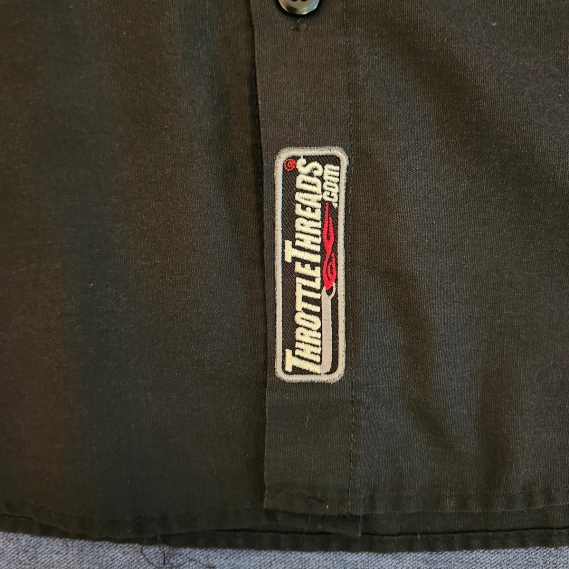Throttle Threads Red Kap Men’s XL Short Sleeve Black Button Up Work Shirt