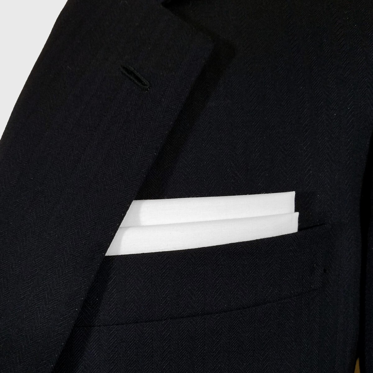 Men’s Cotton Double Fold Flat Top Pre-folded Pocket Square Handkerchief Insert