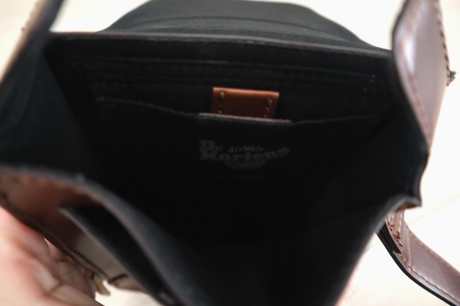 Dr Martens Brown Vegan Leather Reporter Norfolk Flat Shoulder/Crossbody Bag