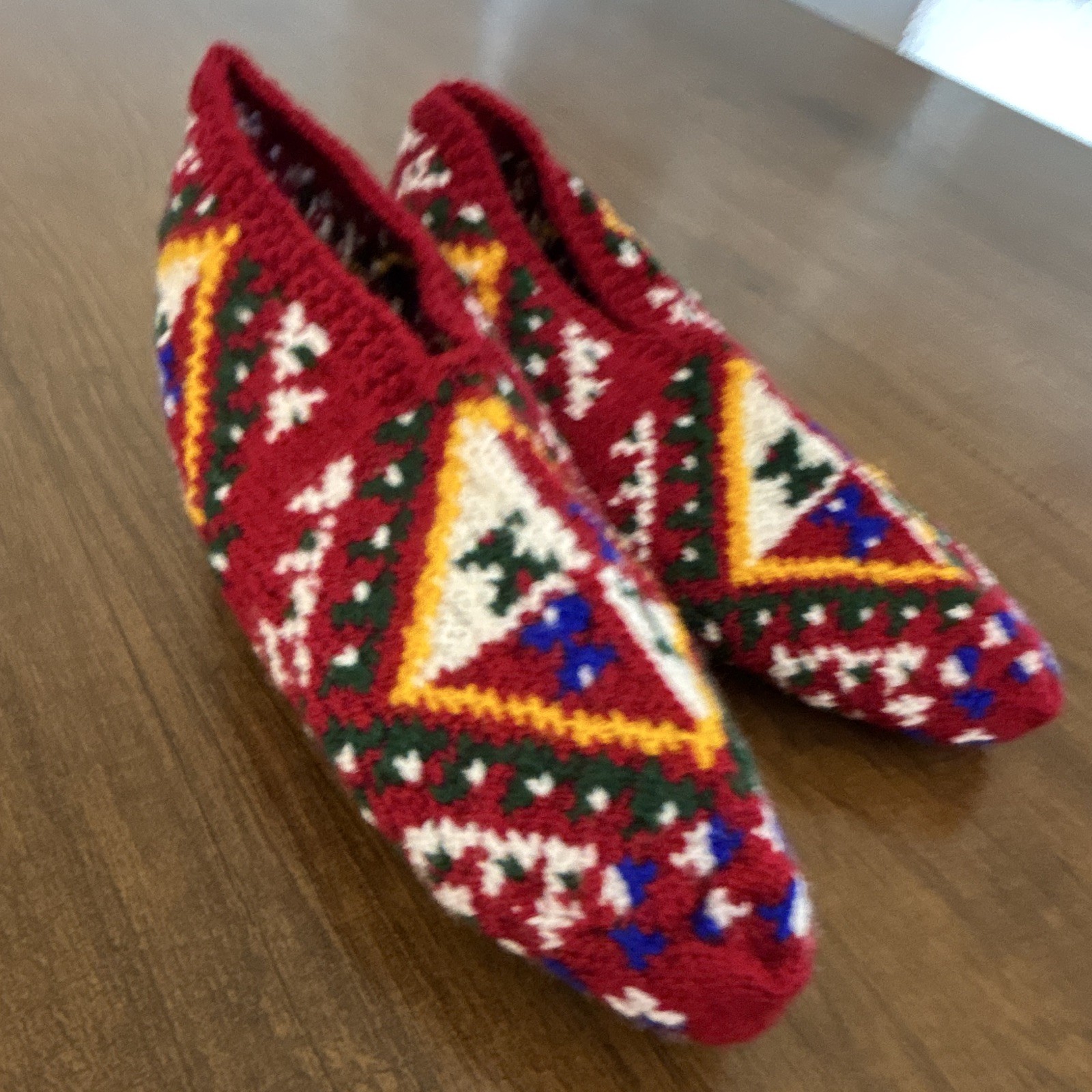 Handmade Knit Wool Patik Slippers Traditional Ethnic Turkish Socks Stretchable