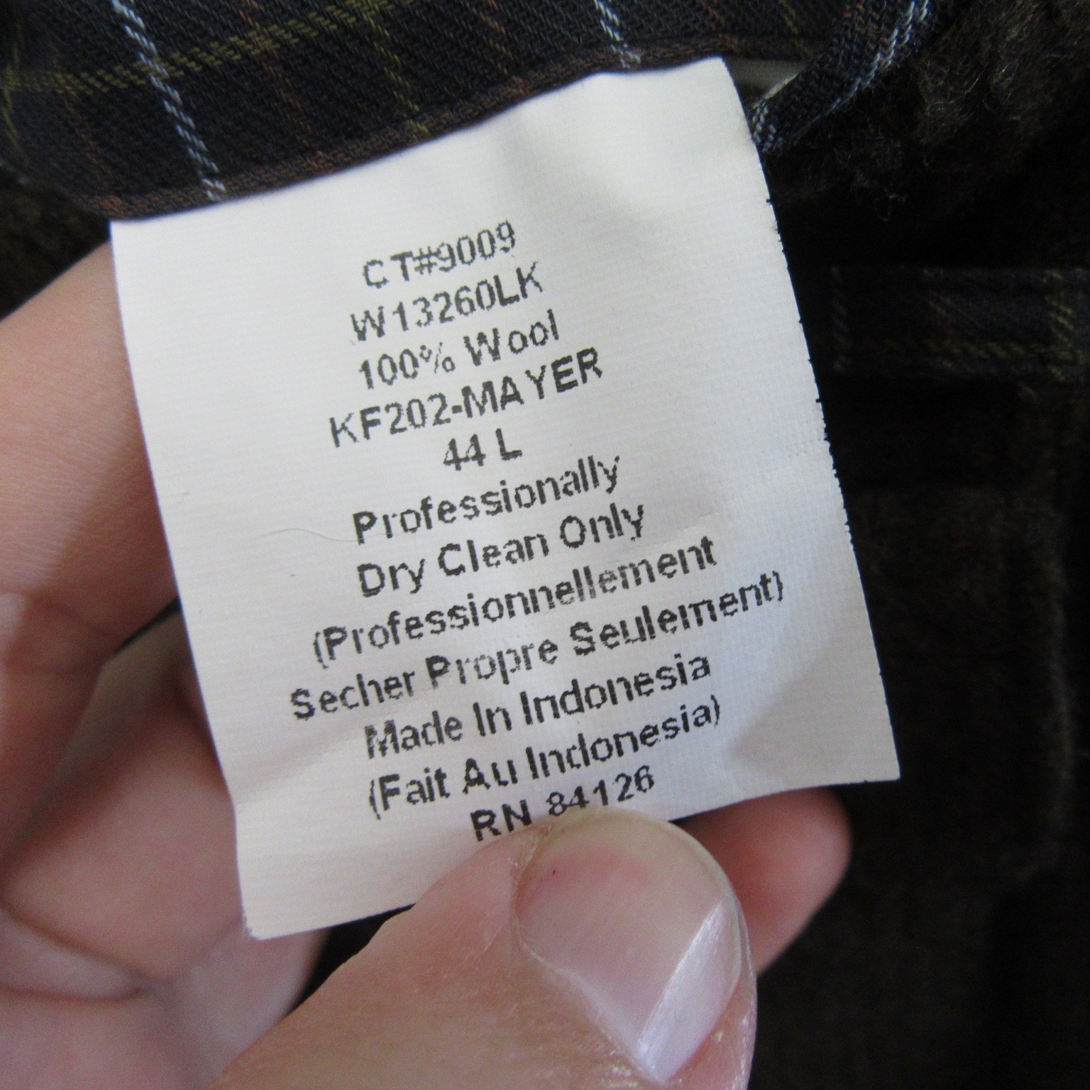 Kroon Tweed Sport Coat 46L 3 Button Brown Textured Stripe Unstructured 2 Vent