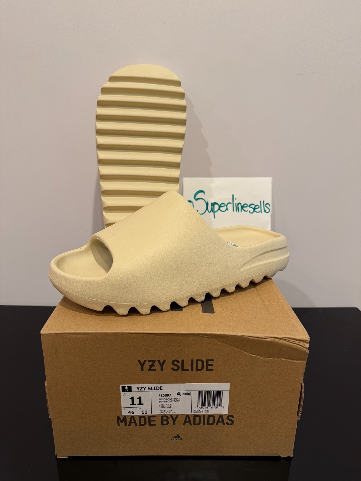 Adidas Yeezy Slide Bone Sizes 7-12 (100% Authentic) FZ5897