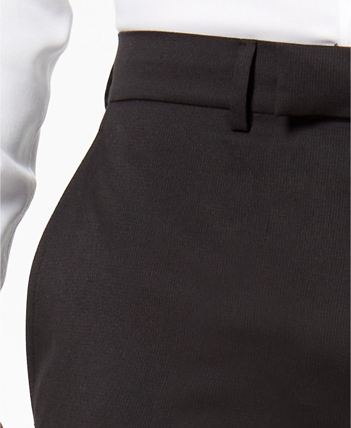 Kenneth Cole Mens Slim fit 2 Piece Tuxedo Suit 38 R / 31 Waist Black Solid