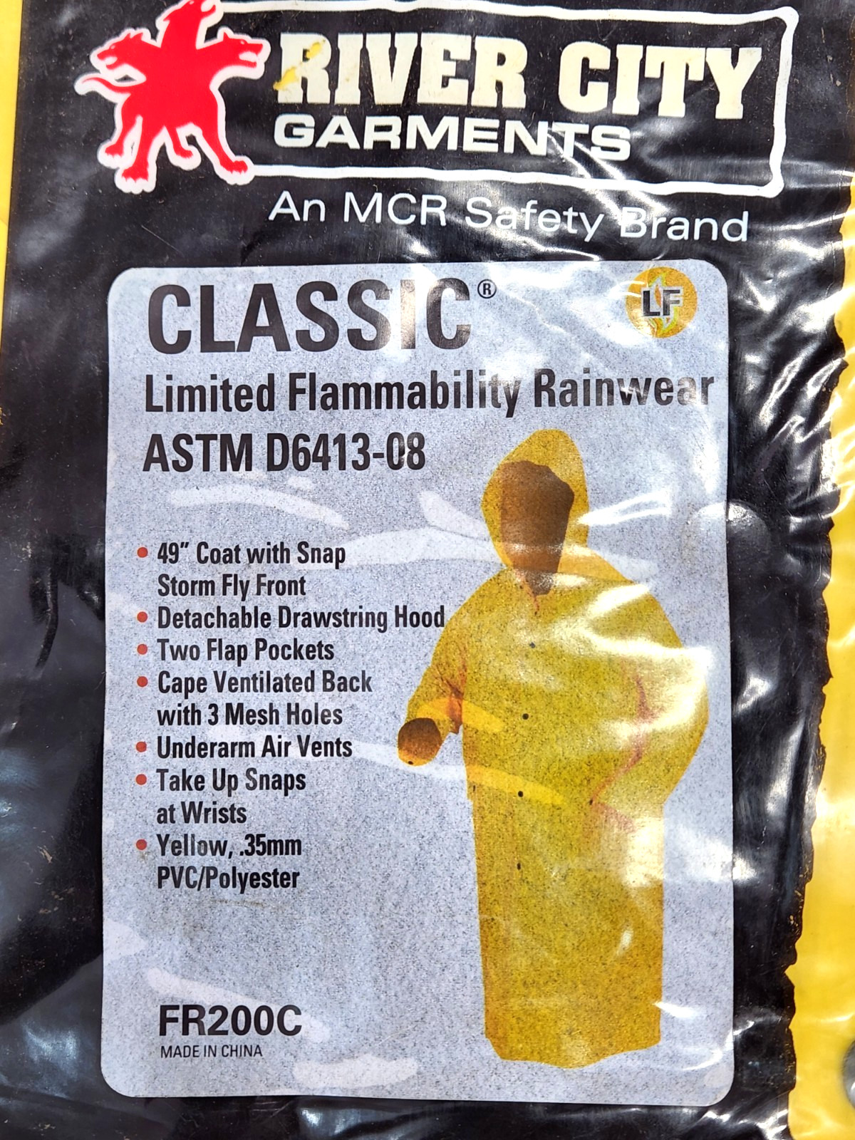 MCR Safety FR200C Classic, .35mm PVC/Polyester Coat with Snap Front & Detachable