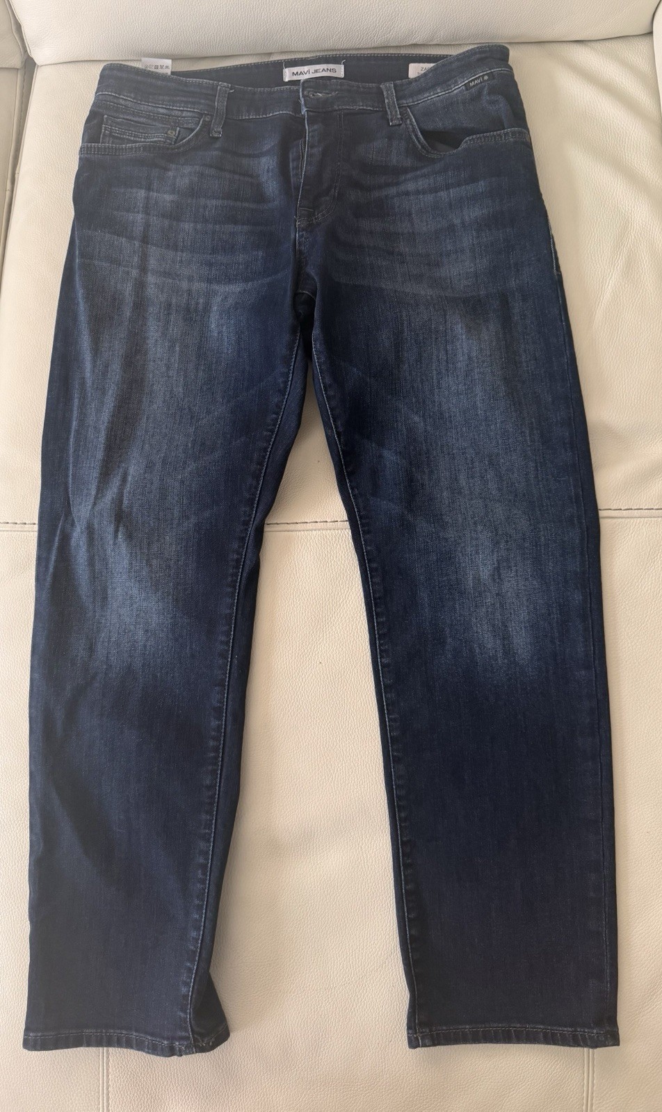 Mavi Zach Jeans Mens 34×30 Medium Wash Blue Straight Leg Stretch Denim Stone