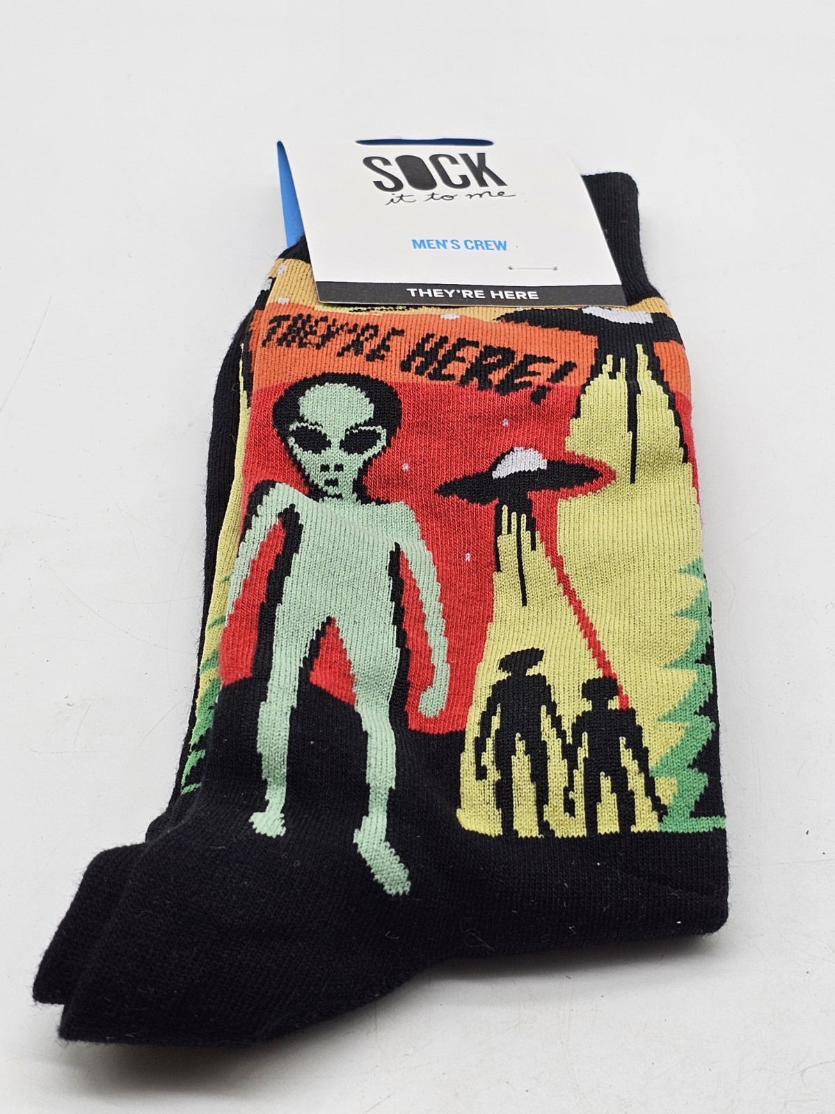 Theyre Here Sock It To Me Mens Crew Socks Size 7-13