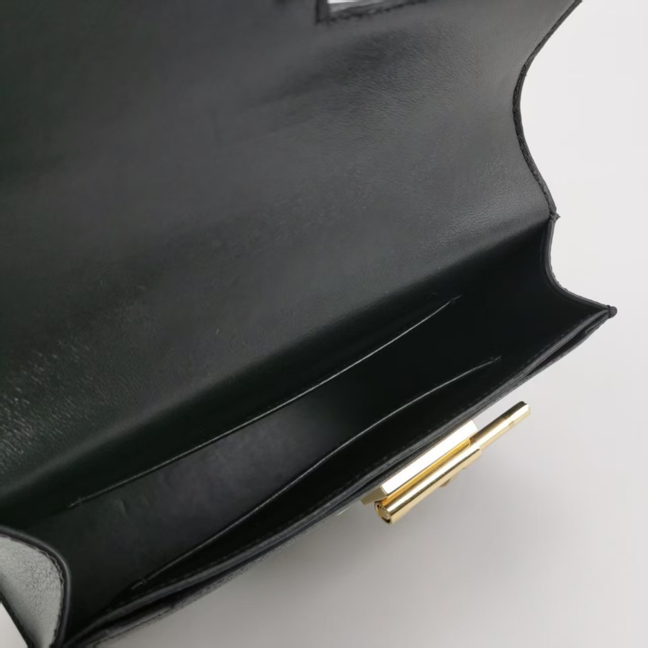 Hermes Verrou Mini 17 Chevre Mysore Black 89 Noir Permabrass Gold Hardware Auth