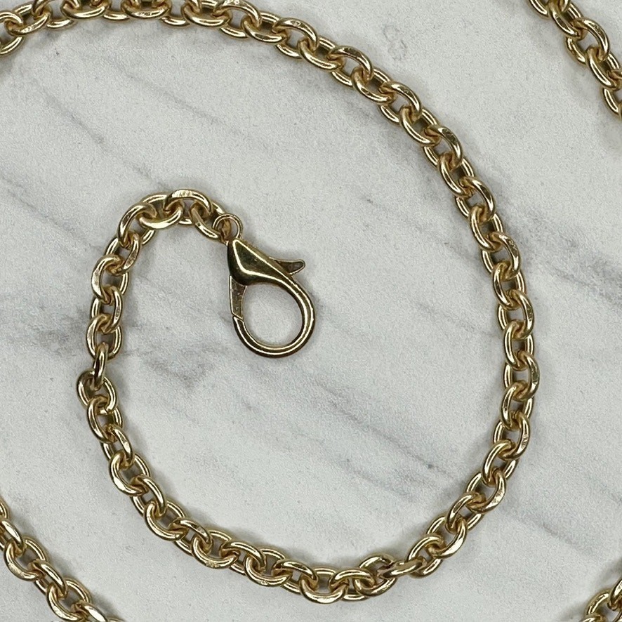 Gold Tone Chain Link Purse Strap Replacement Handbag Shoulder Crossbody 40″