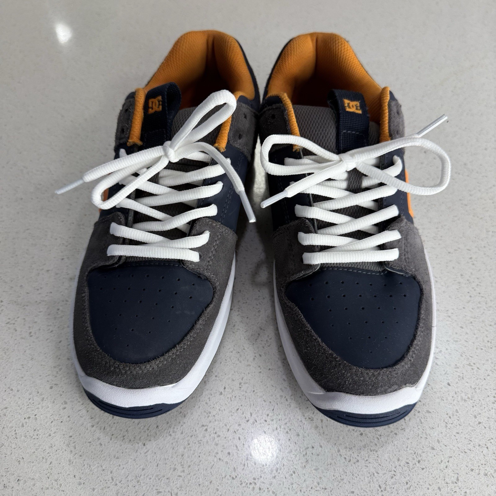 Men’s DC Lynx Zero Shoes Navy Orange Skateboarding Sneakers Size 9.5