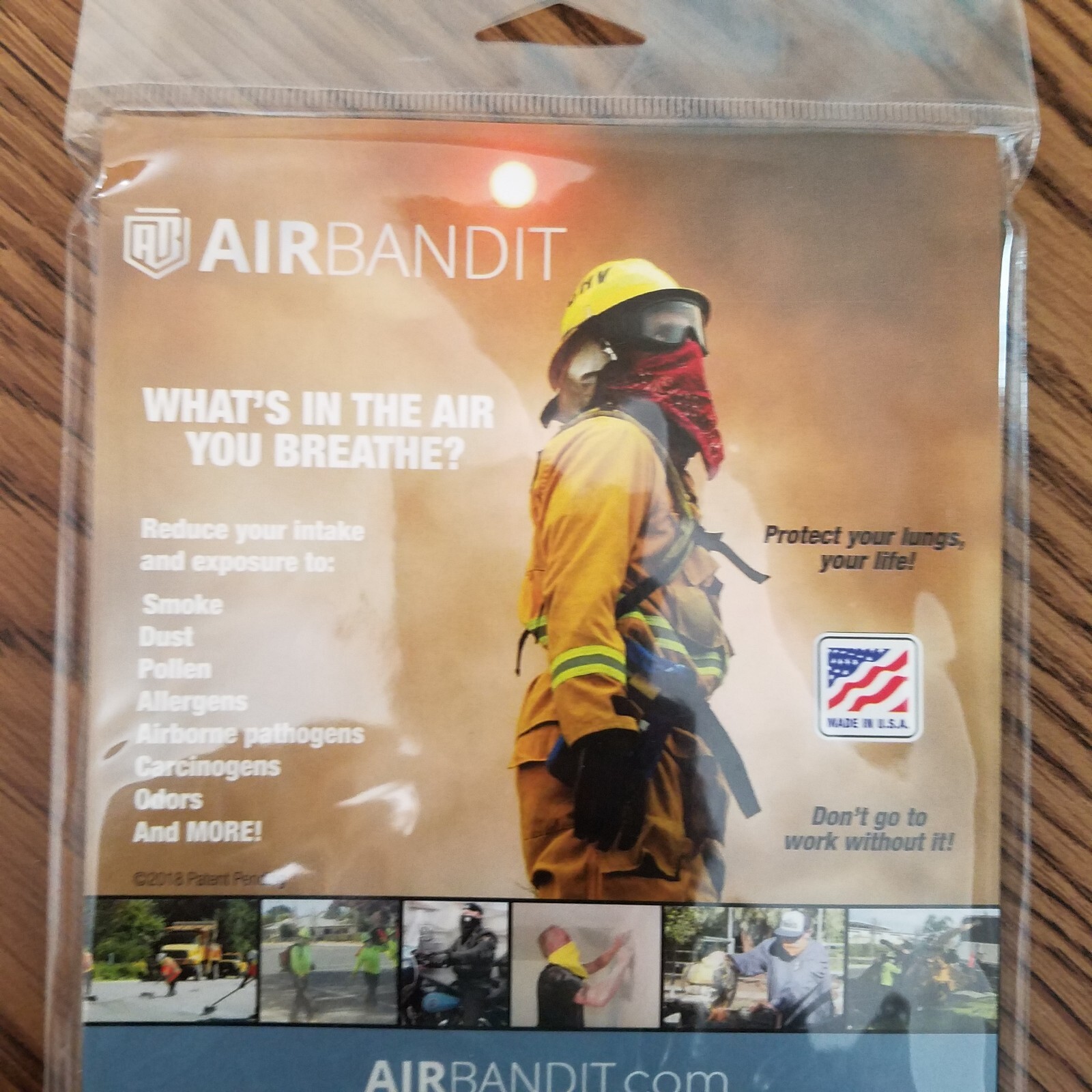Air Bandit Filtered Bandana Fexible Nose Bridge Re-Usable Adjustable 5488
