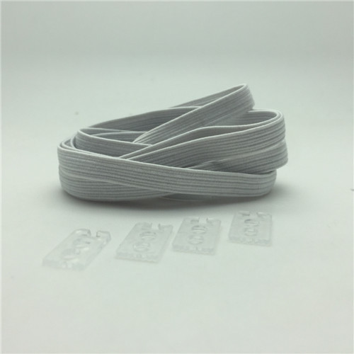 1 pair No Tie Tieless Lazy Elastic Flat Shoe laces System strings for athletic