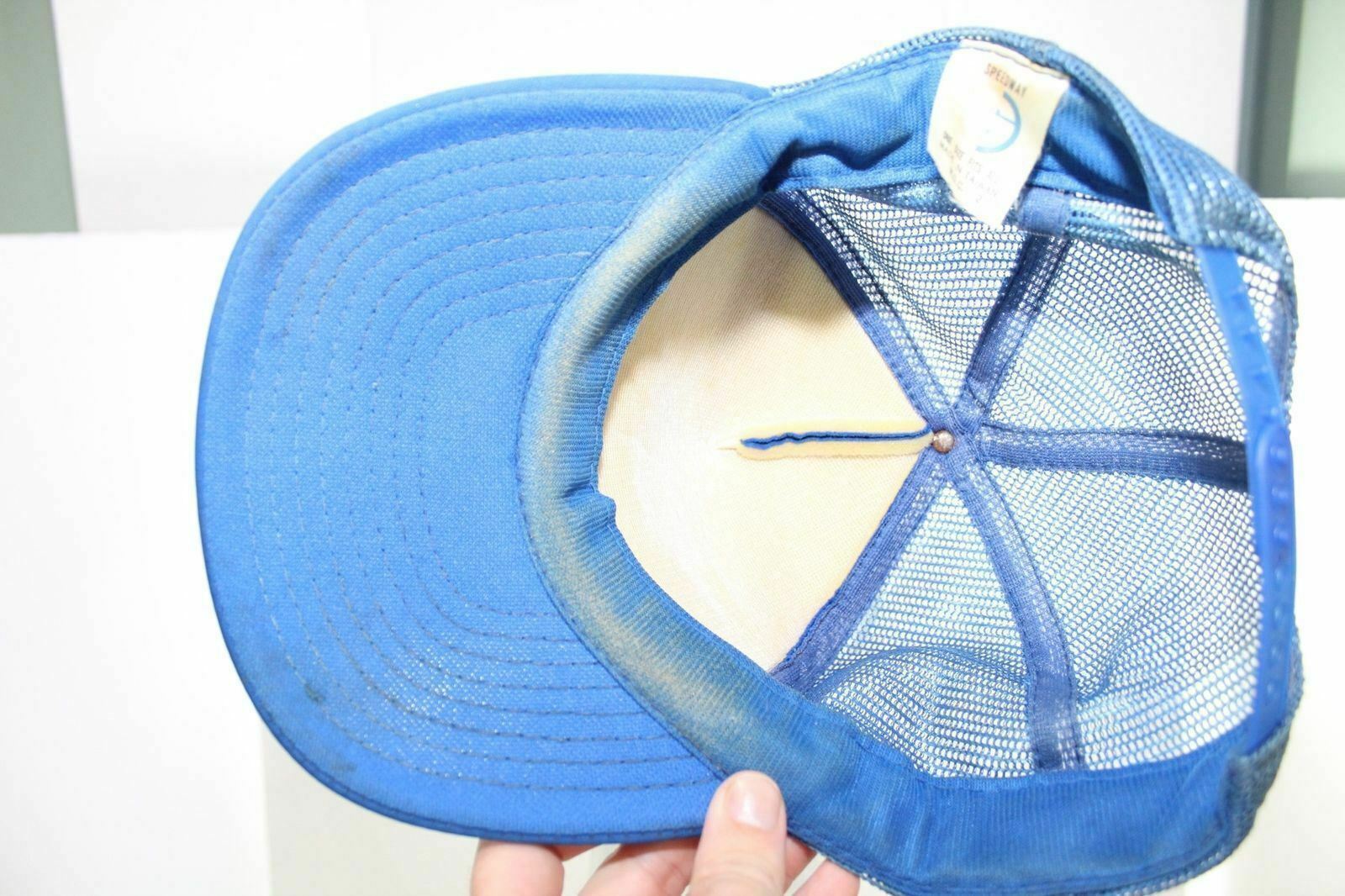 Vintage MCKEES ROCKS FORGINGS INC. Trucker Hat Blue Snapback Cap Speedway 1 Size