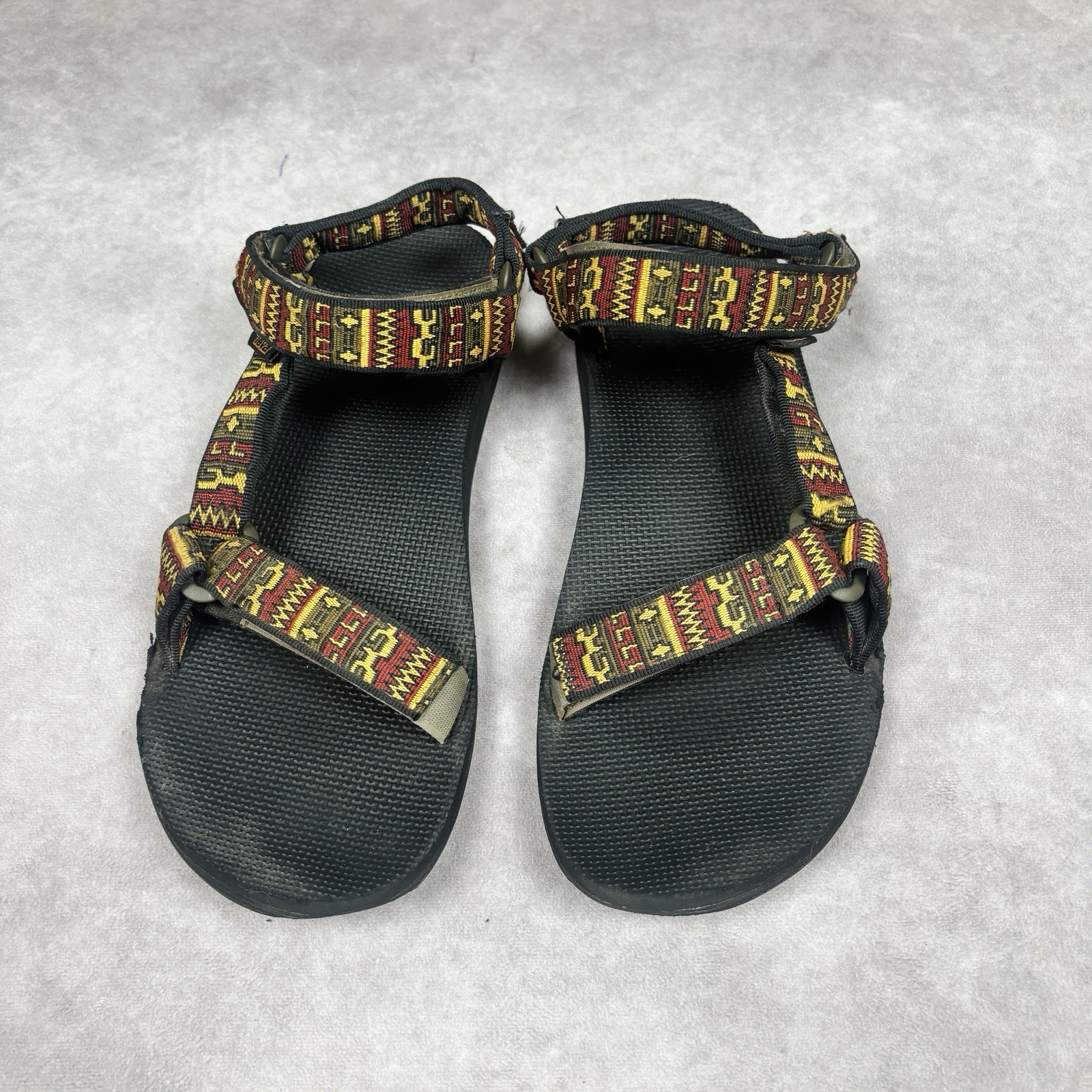 Lot of 2 Teva Men’s Original Universal Blue Red Green Hiking Sandals Sz 13