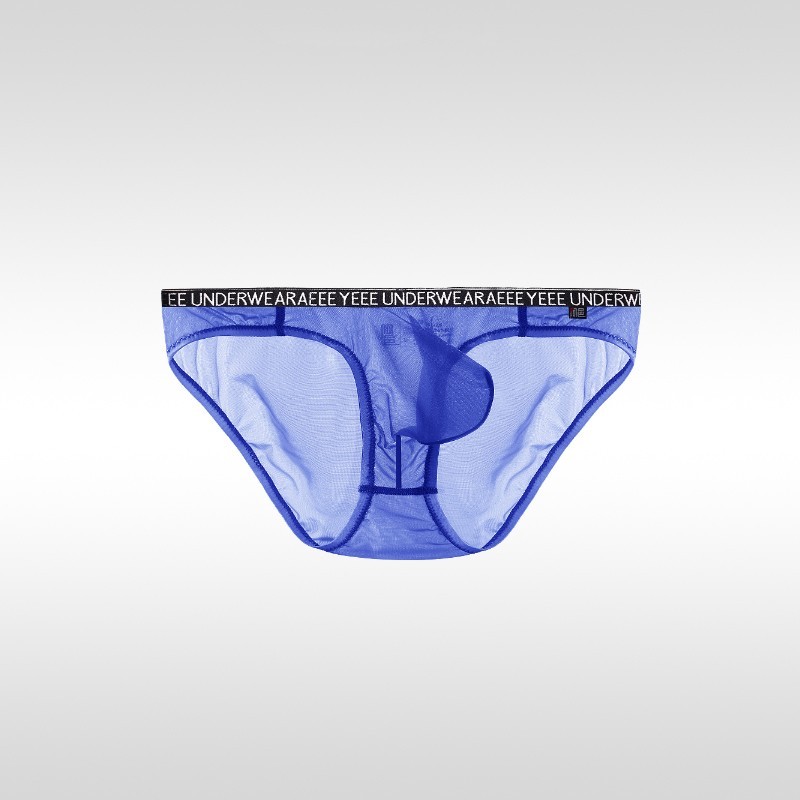 Men’s Ice silk Transparent Underwear Seamless Panties Low-waist Lingerie Briefs