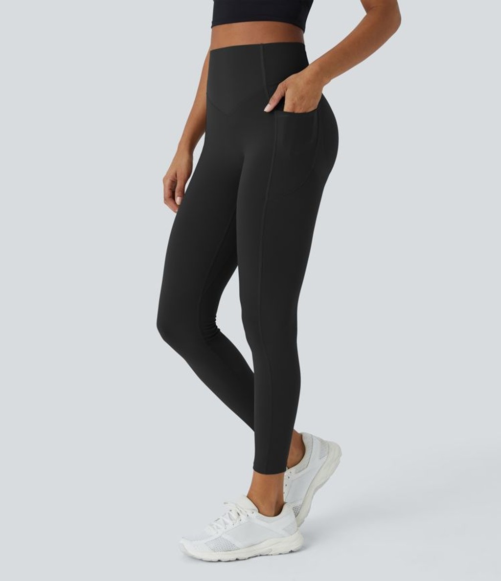 Halara UltraSculpt™ High Waisted Scrunch Butt Lifting Black 7/8 Leggings Small