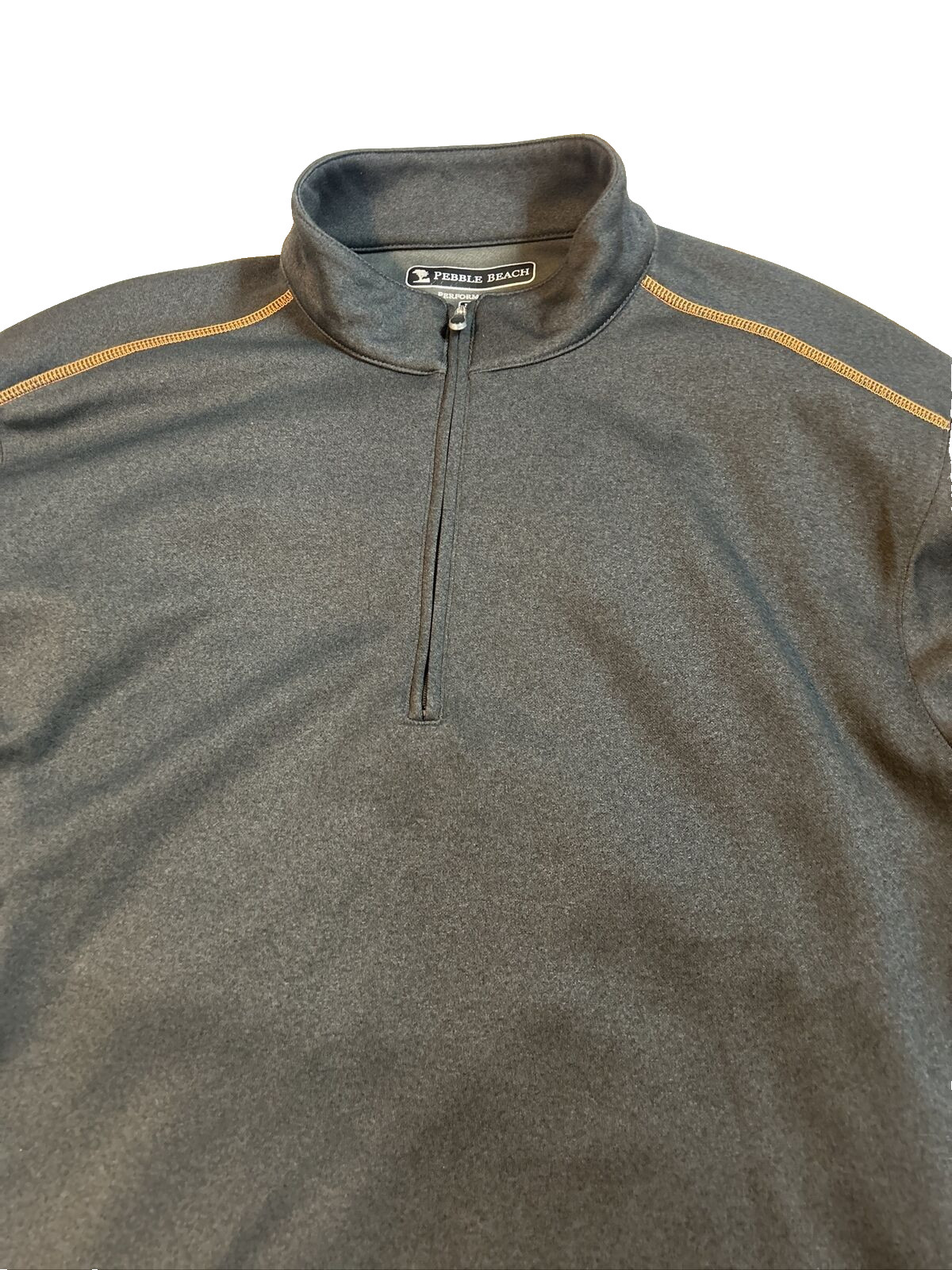 Pebble Beach Performance Jacket Charcoal Gray Orange Accents Medium