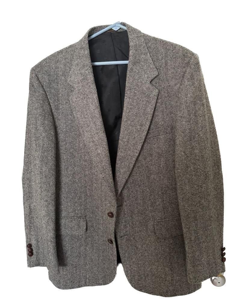 Deansgate Men’s Herringbone Wool Sport Coat Blazer 44L