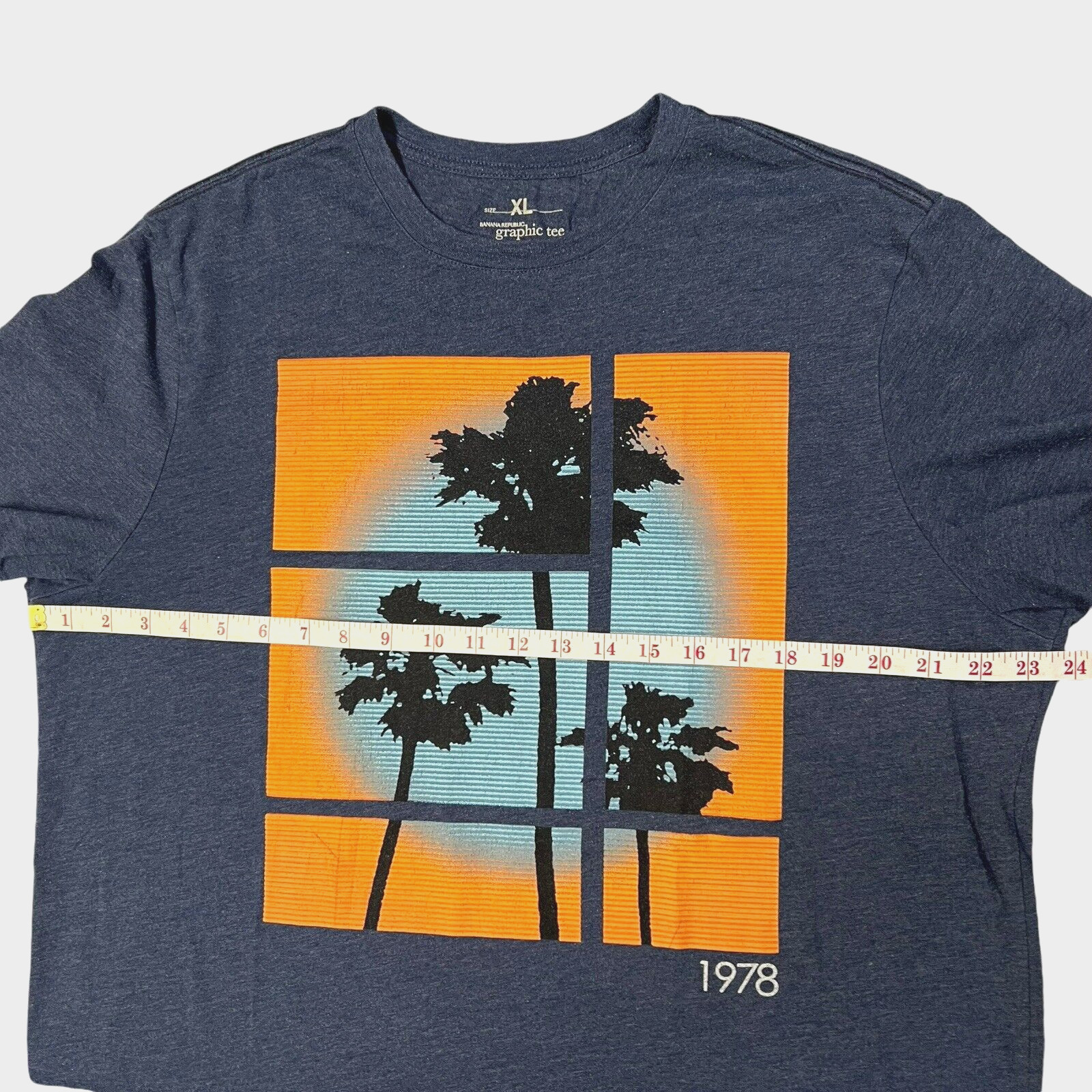 Banana Republic Graphic Tee Men’s Size XL Trees 1978 T-shirt Outdoor Beach