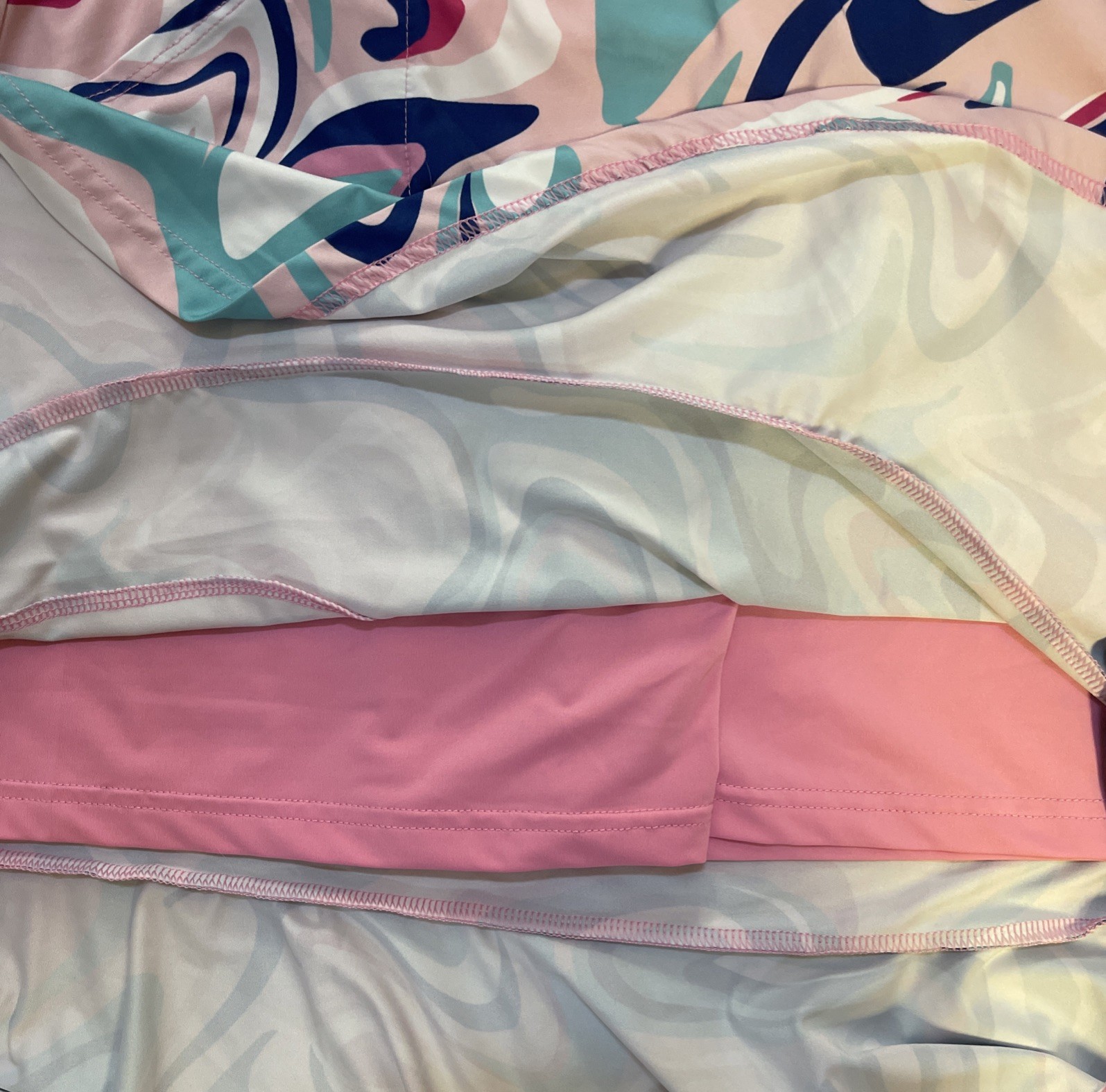 Ana Clare Active Multicolor Ruffle Skort Golf Tennis Size L EUC💚