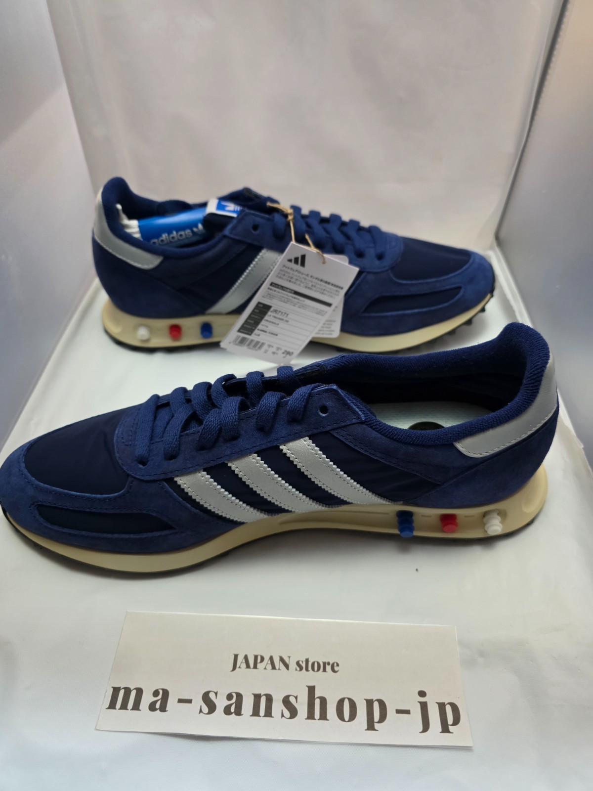 Adidas LA Trainer OG JR7171 Dark Blue Silver Men’s Sneakers Vintage low shoes