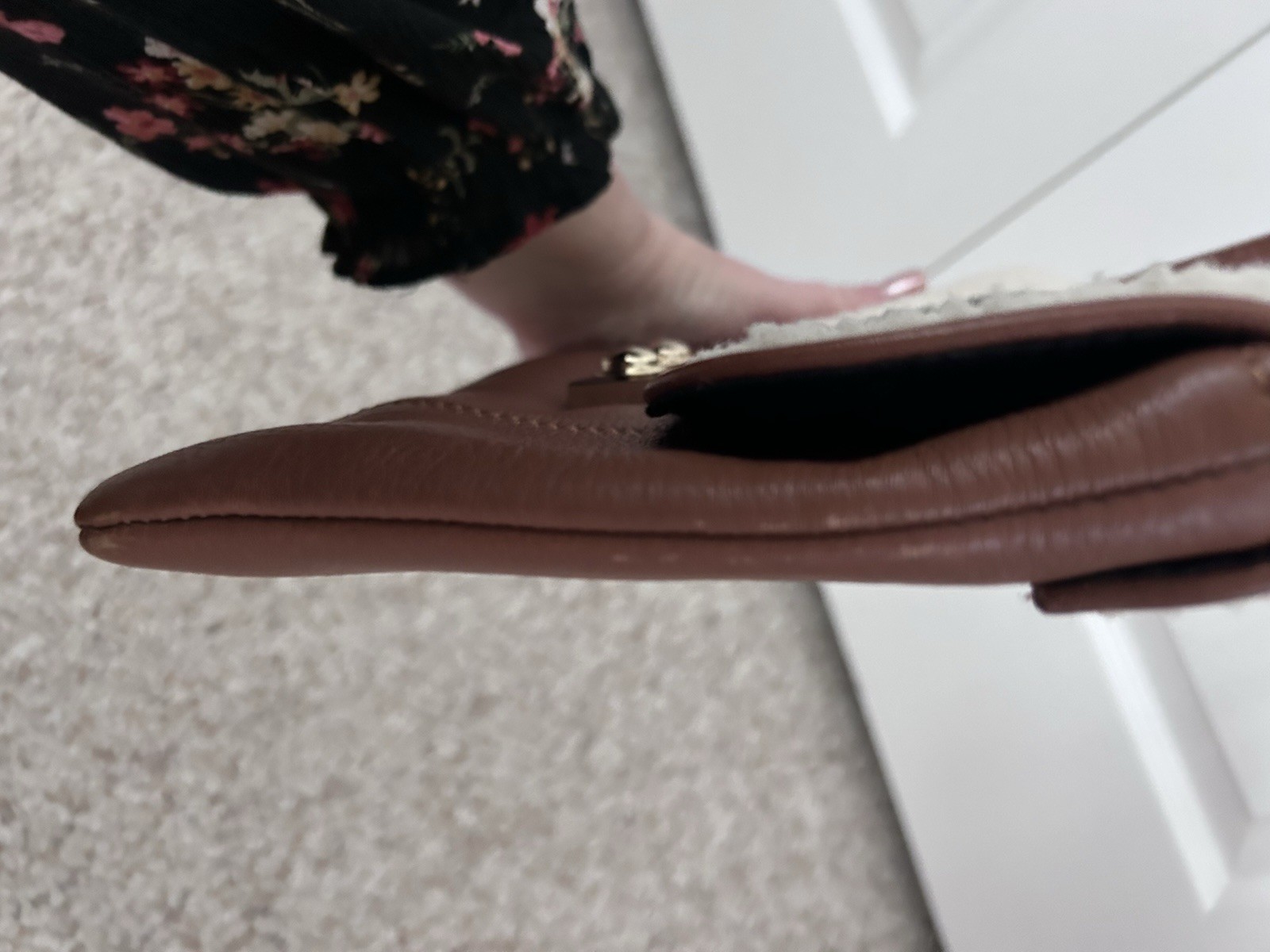 Clever Carriage Company leather crossbody/clutch Sherpa Made In India
