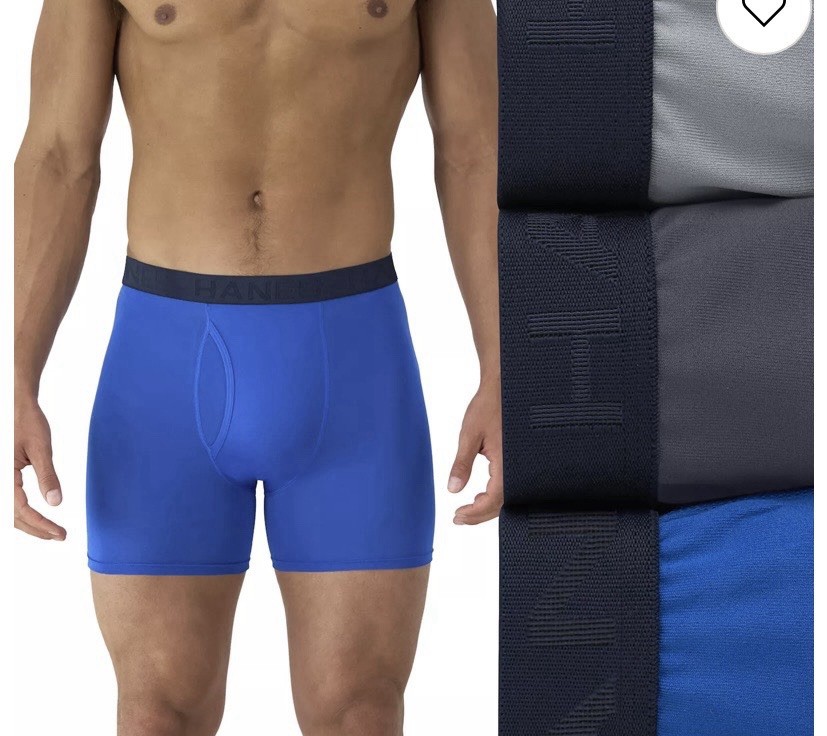 Men’s Hanes BOXER BRIEFS QUICK DRYING 4 Pk Assorted Colors And Print /Choose