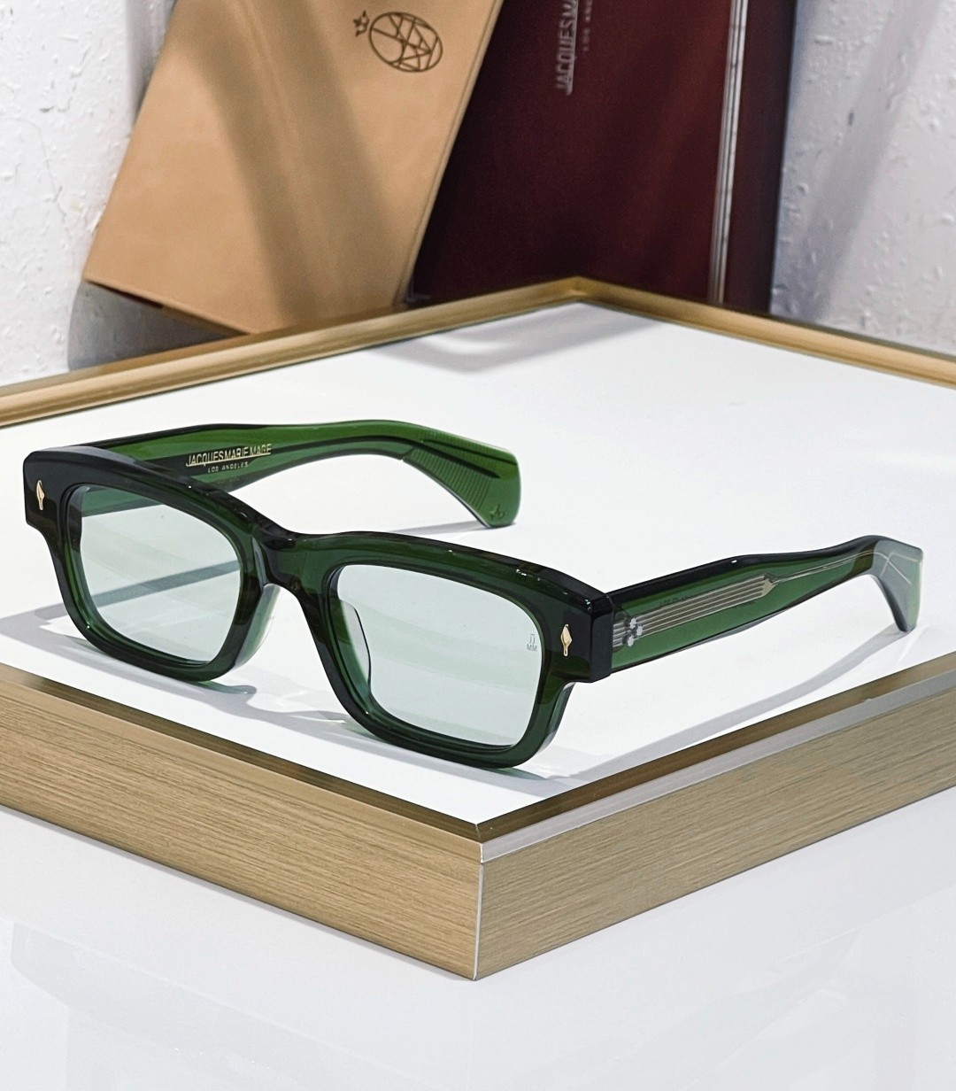 Jacques Marie Mage Jeff Square Sunglasses 51-22-146 Luxury Designer Eyewear
