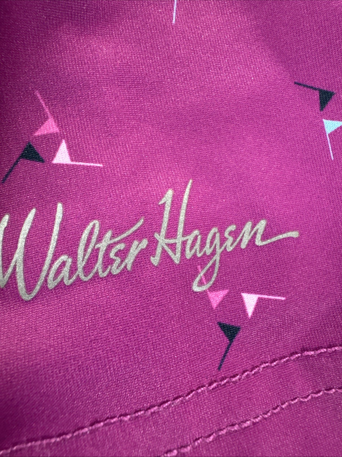 Walter Hagen 11 Golf Performance Polo Shirt Mens XL Novelty Flag Print Preppy