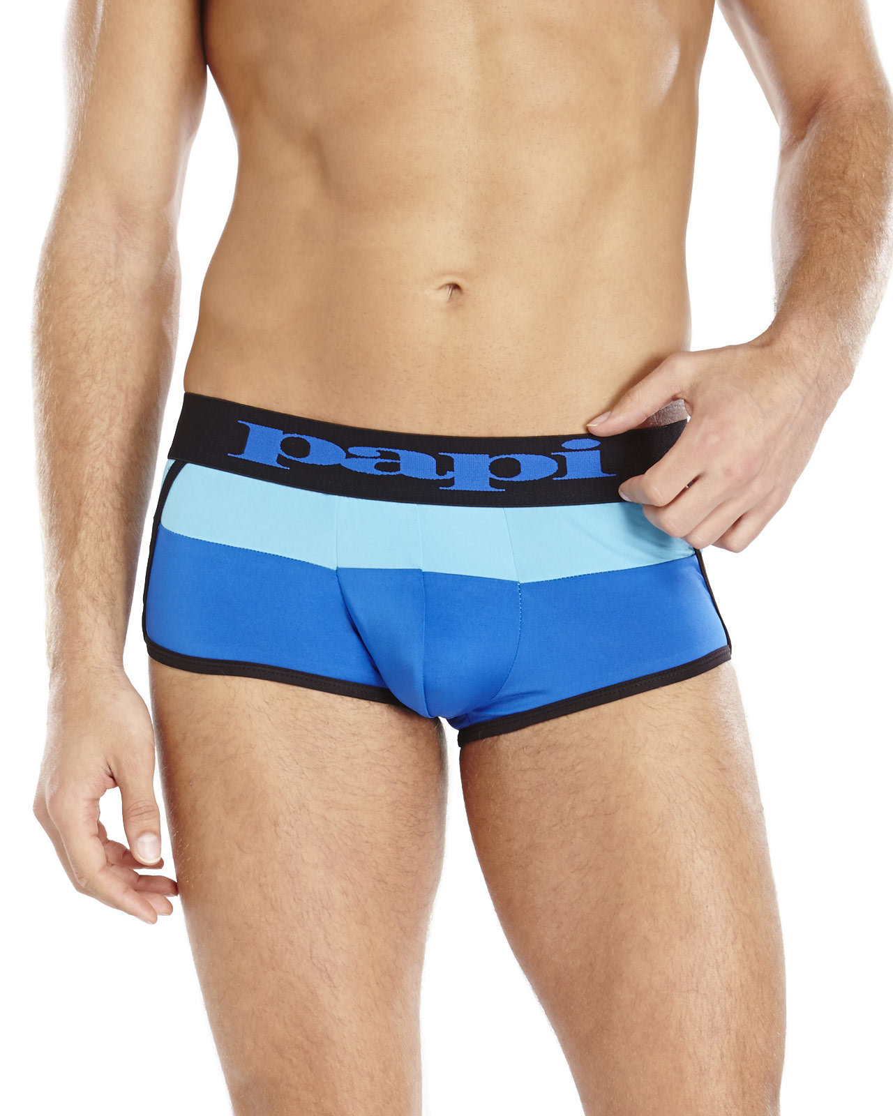 PAPI Euro Trunks Men’s Low Rise Underwear “Waves Color Block” -S,M,L -NEW