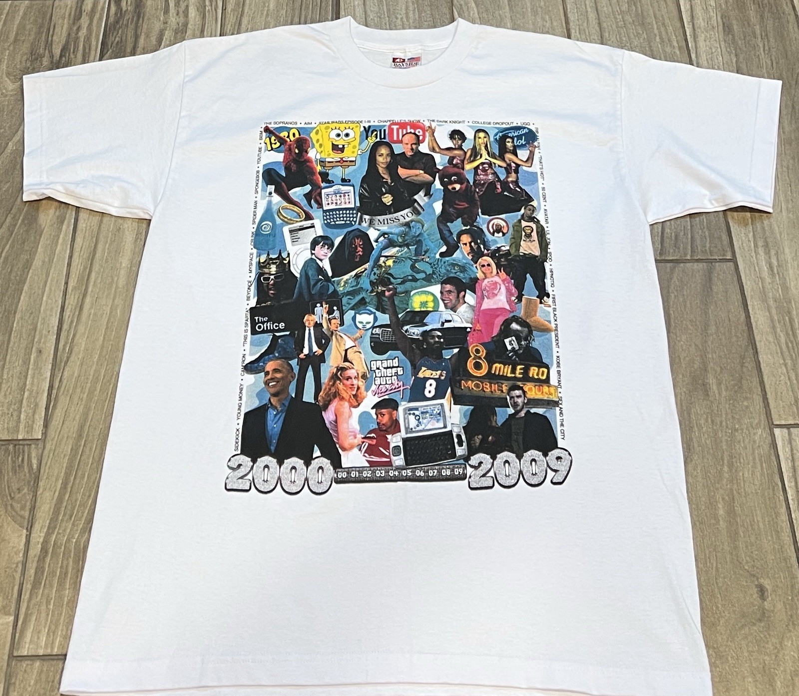 Y2K 2000-2009 Nostalgia Pop Culture Collage T-Shirt