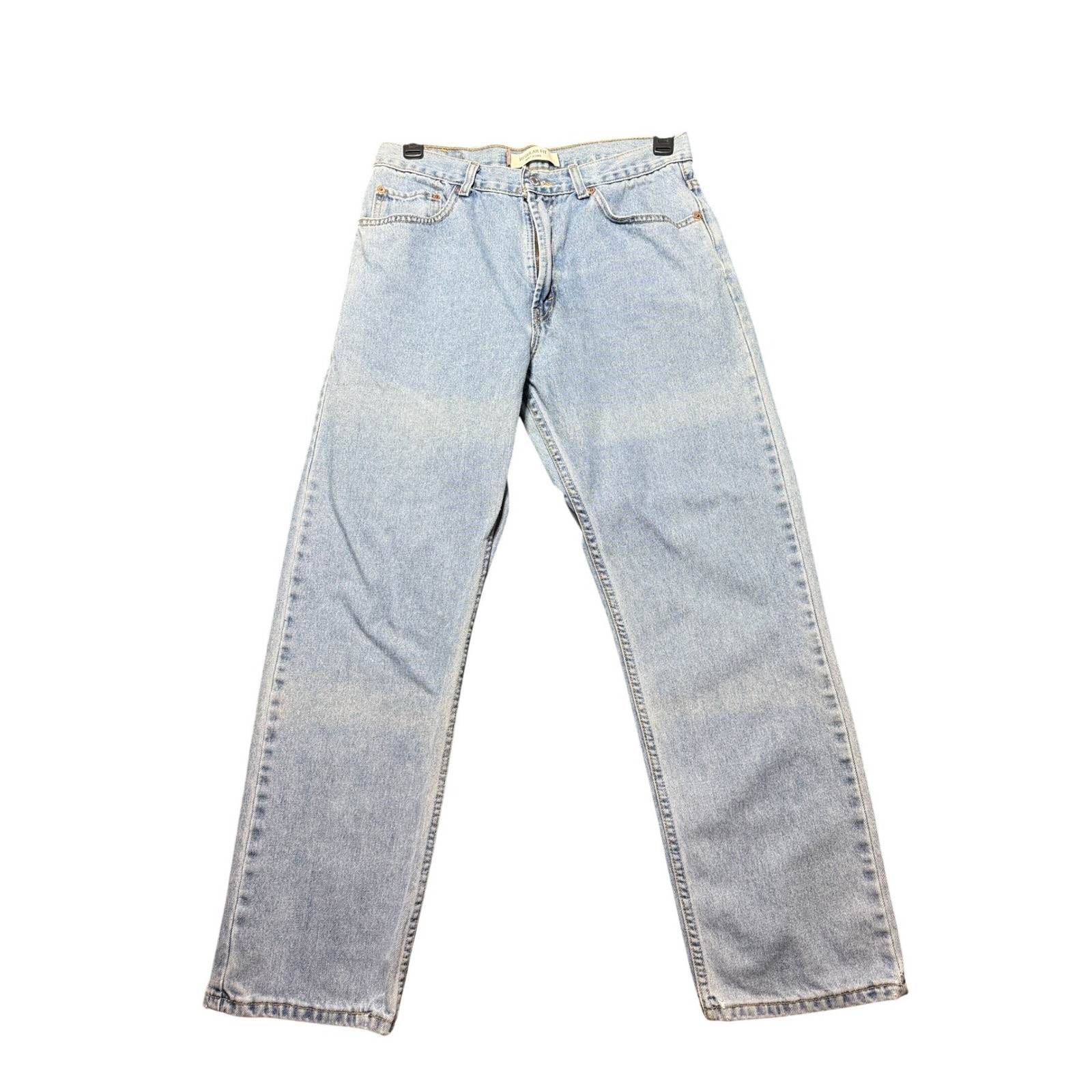 Levi’s 505 Regular Fit Jeans Mens 34×30 Light Wash Blue Excellent Denim